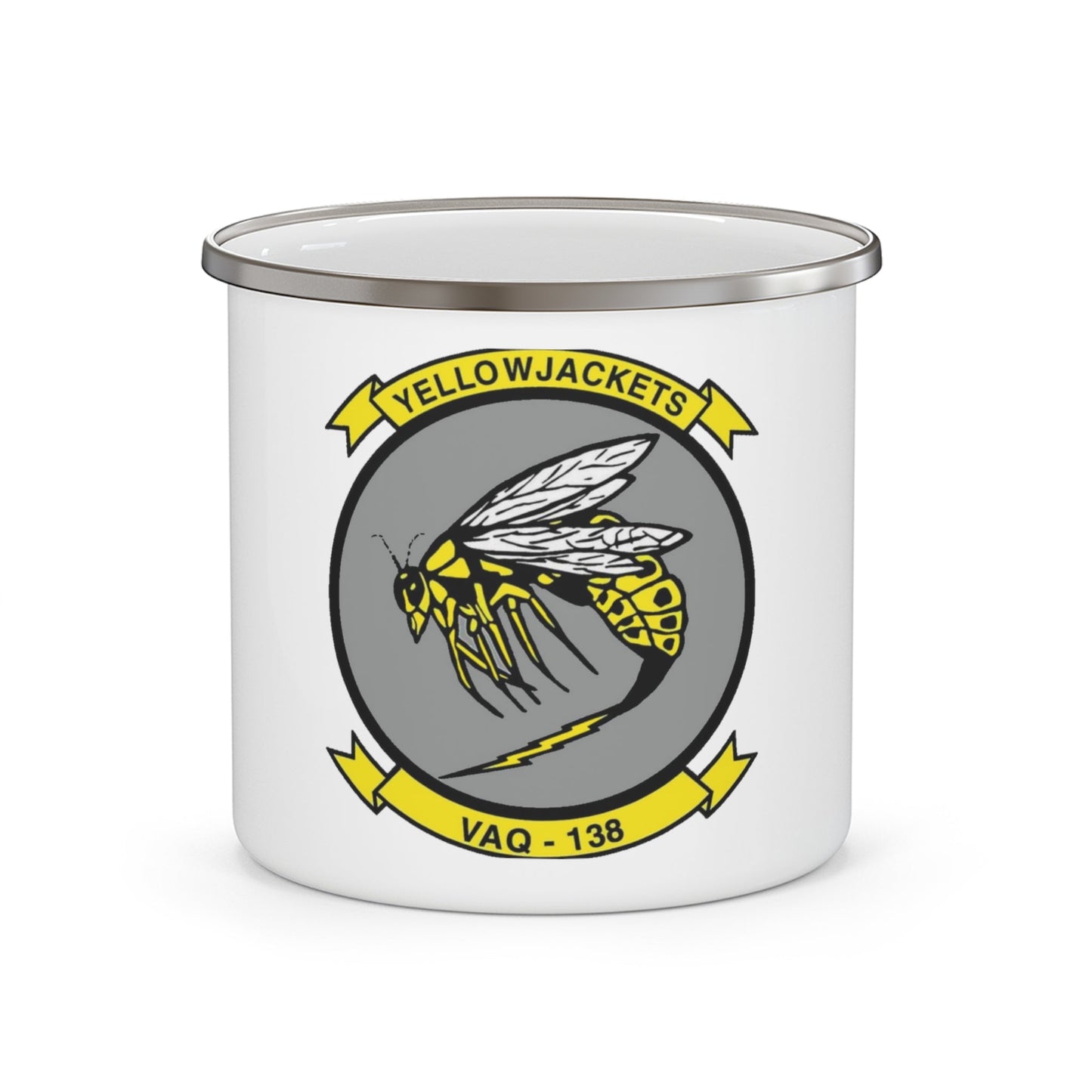 VAQ 138 Electronic Attack Squadron 138 (U.S. Navy) Enamel Mug 12oz-12oz-The Sticker Space