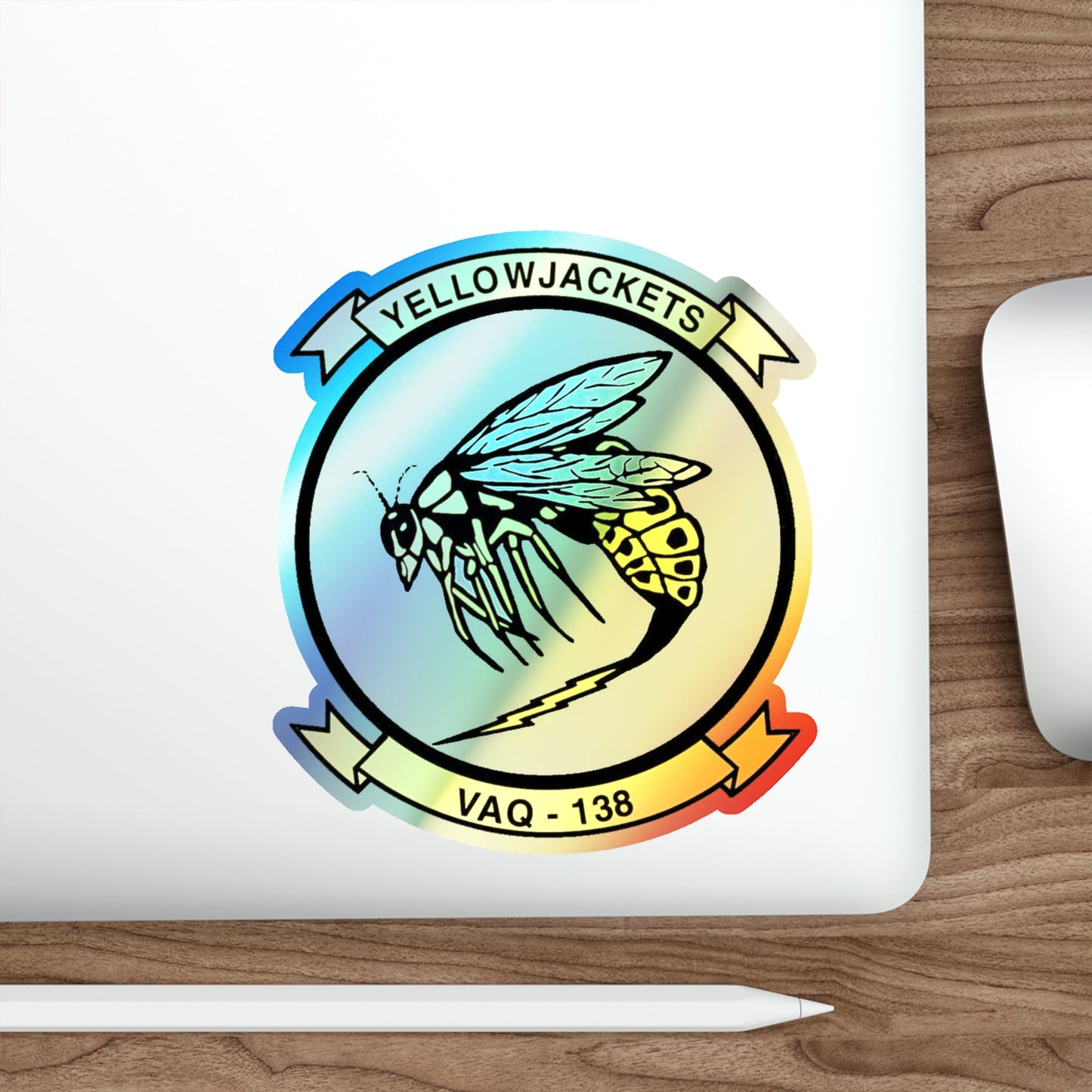 VAQ 138 Electronic Attack Squadron 138 (U.S. Navy) Holographic STICKER Die-Cut Vinyl Decal-The Sticker Space