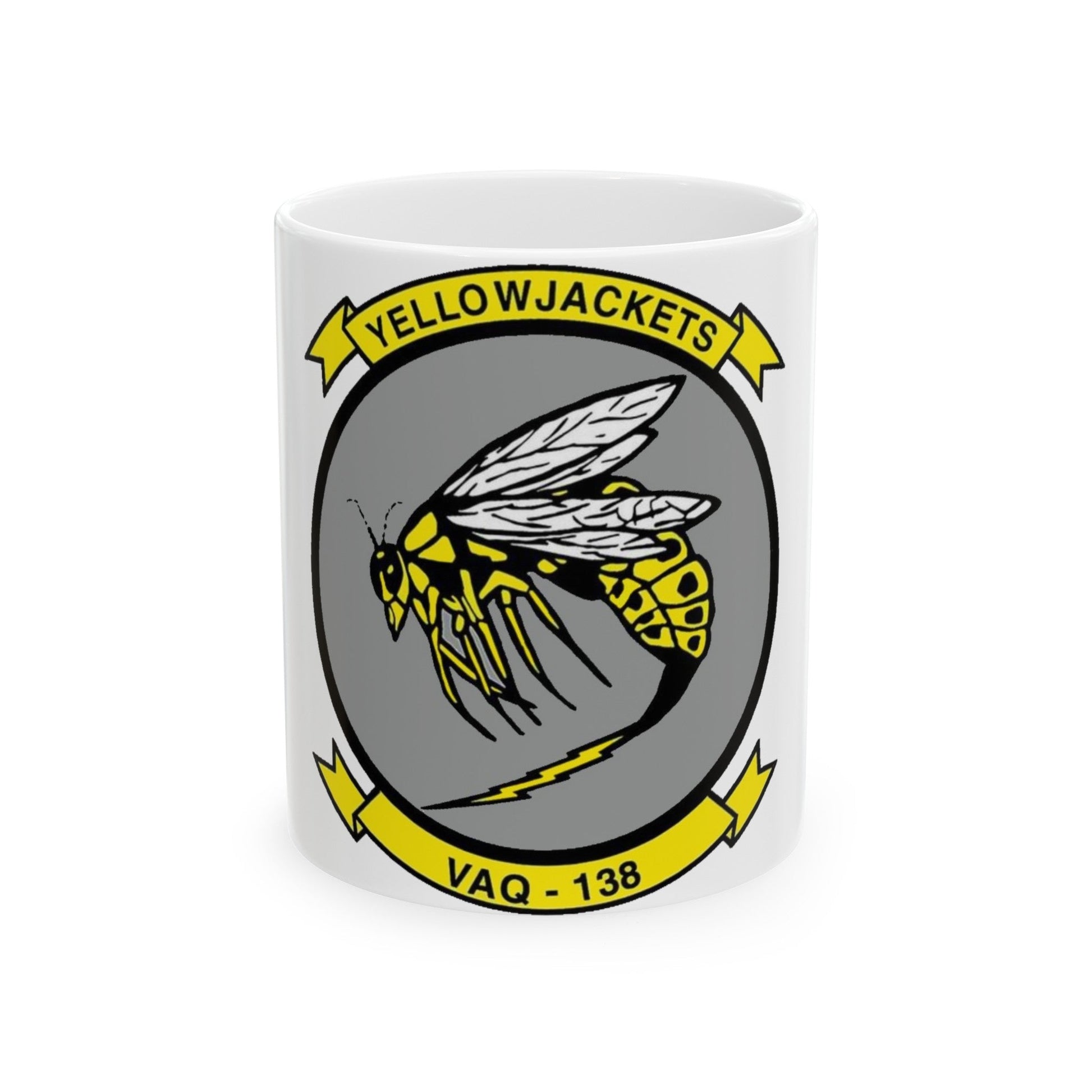 VAQ 138 Electronic Attack Squadron 138 (U.S. Navy) White Coffee Mug-11oz-The Sticker Space