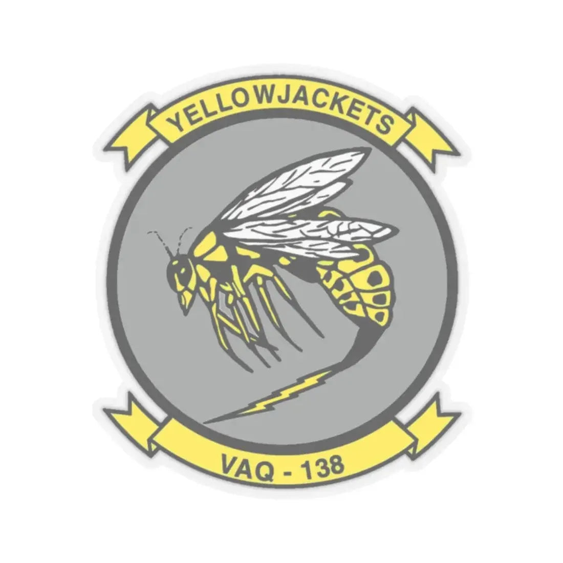 VAQ 138 Electronic Attack Squadron 138 (U.S. Navy) STICKER Vinyl Kiss-Cut Decal 2 Inch Transparent - The Sticker Space