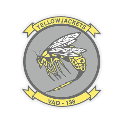 VAQ 138 Electronic Attack Squadron 138 (U.S. Navy) STICKER Vinyl Kiss-Cut Decal 2 Inch Transparent - The Sticker Space