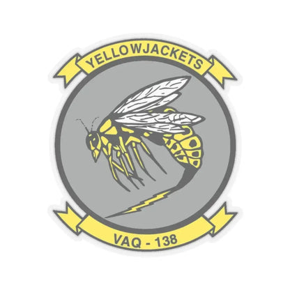VAQ 138 Electronic Attack Squadron 138 (U.S. Navy) STICKER Vinyl Kiss-Cut Decal 3 Inch Transparent - The Sticker Space