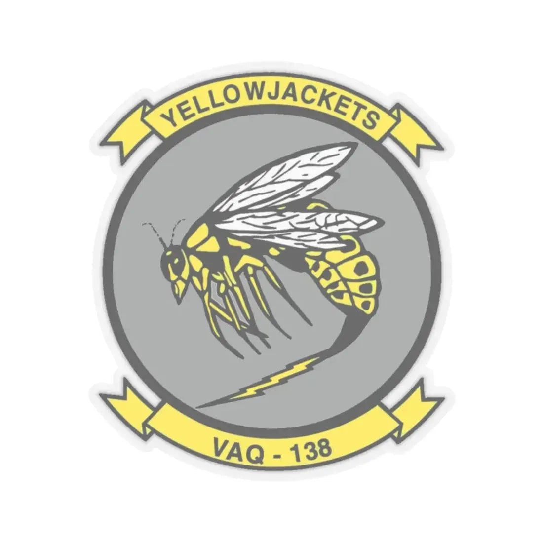 VAQ 138 Electronic Attack Squadron 138 (U.S. Navy) STICKER Vinyl Kiss-Cut Decal 6 Inch Transparent - The Sticker Space