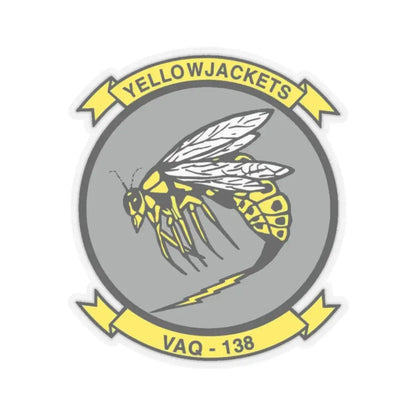 VAQ 138 Electronic Attack Squadron 138 (U.S. Navy) STICKER Vinyl Kiss-Cut Decal 6 Inch Transparent - The Sticker Space