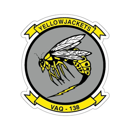 VAQ 138 Electronic Attack Squadron 138 (U.S. Navy) STICKER Vinyl Kiss-Cut Decal 6 Inch White - The Sticker Space