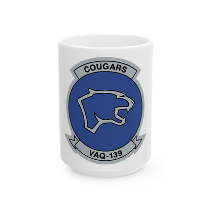 VAQ 139 Cougars (U.S. Navy) White Coffee Mug-15oz-The Sticker Space