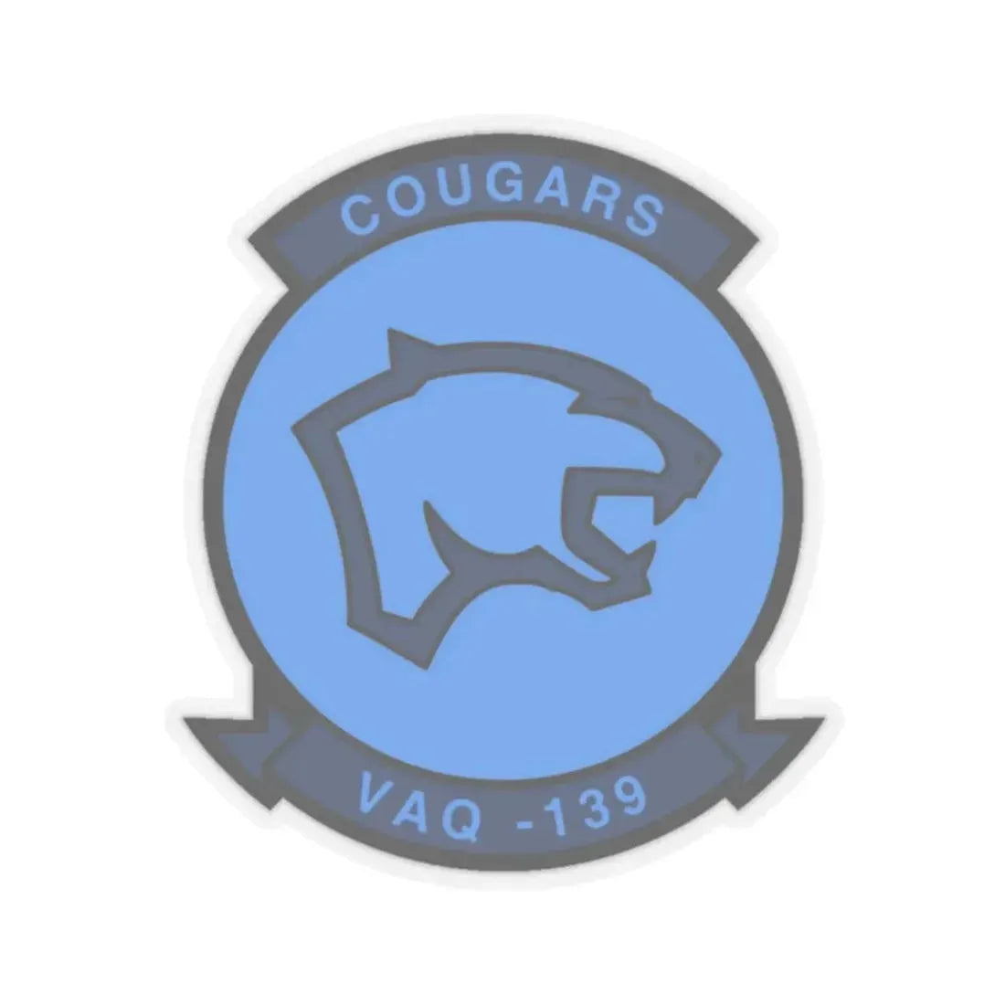 VAQ 139 (U.S. Navy) STICKER Vinyl Kiss-Cut Decal 2 Inch Transparent - The Sticker Space