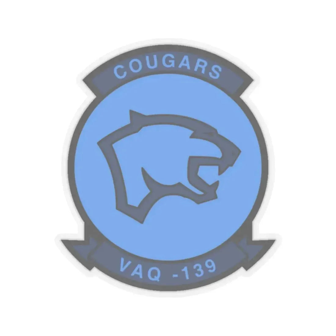VAQ 139 (U.S. Navy) STICKER Vinyl Kiss-Cut Decal 3 Inch Transparent - The Sticker Space
