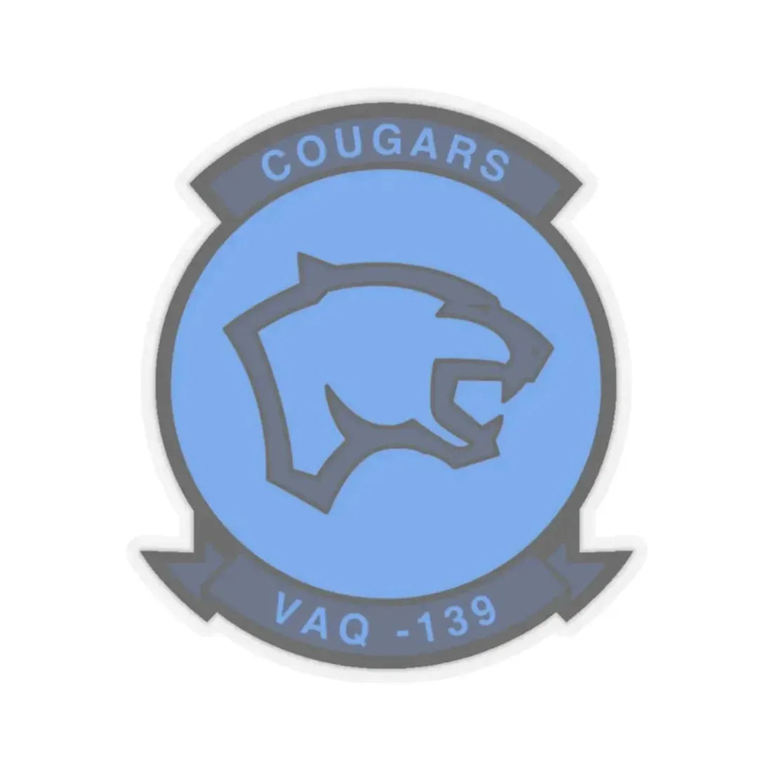 VAQ 139 (U.S. Navy) STICKER Vinyl Kiss-Cut Decal 4 Inch Transparent - The Sticker Space