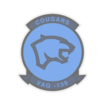 VAQ 139 (U.S. Navy) STICKER Vinyl Kiss-Cut Decal 4 Inch Transparent - The Sticker Space
