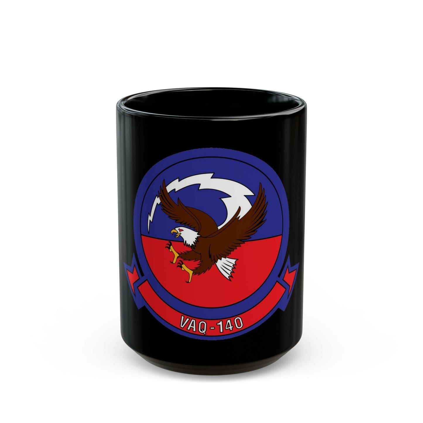 VAQ 140 Electronic Attack Squadron 140 (U.S. Navy) Black Coffee Mug-15oz-The Sticker Space