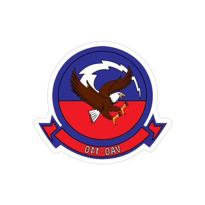 VAQ 140 Electronic Attack Squadron 140 (U.S. Navy) REVERSE PRINT Transparent Die-Cut STICKER 2 Inch Die-Cut Transparent - The Sticker Space