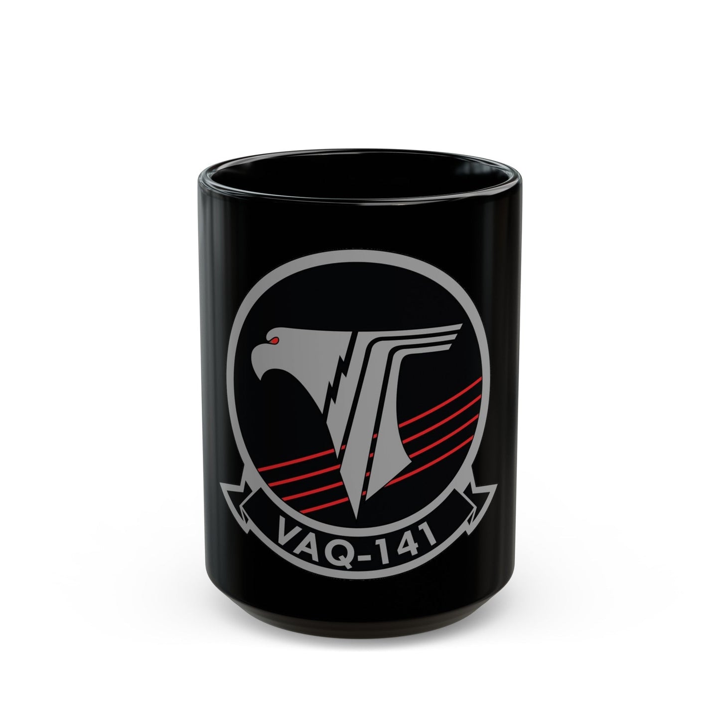 VAQ 141 Electronic Attack Squadron 141 (U.S. Navy) Black Coffee Mug-15oz-The Sticker Space