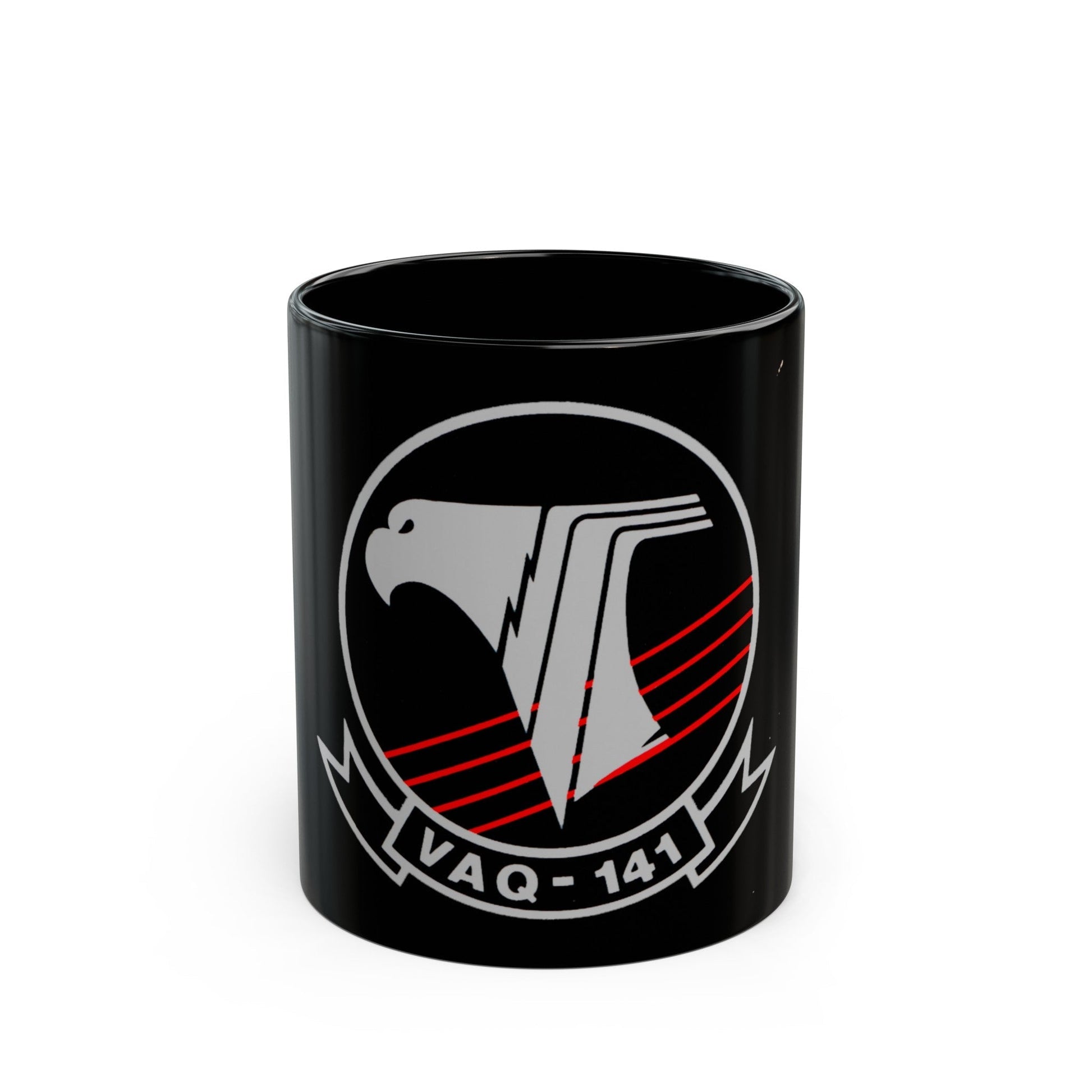 VAQ 141 (U.S. Navy) Black Coffee Mug-11oz-The Sticker Space