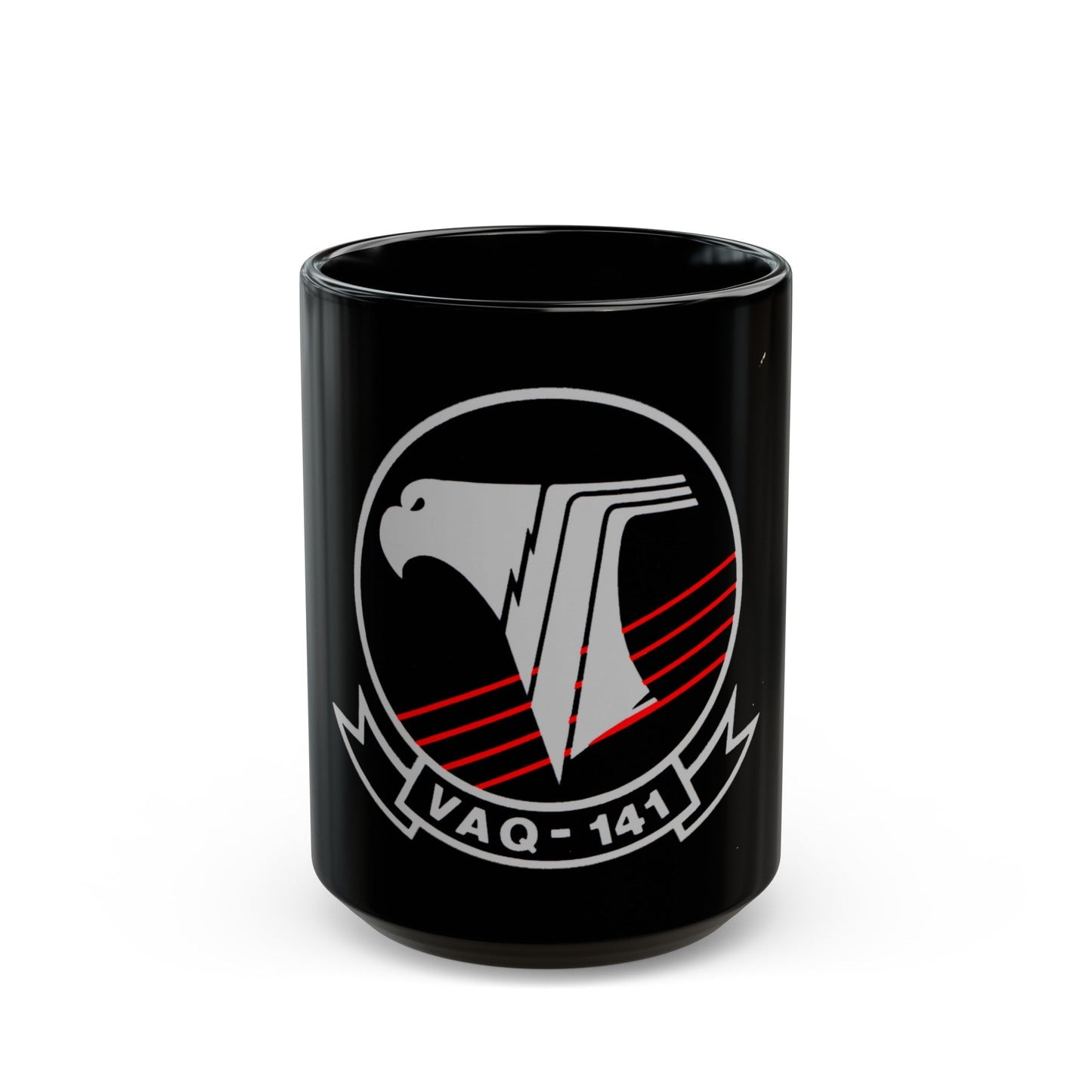 VAQ 141 (U.S. Navy) Black Coffee Mug-15oz-The Sticker Space