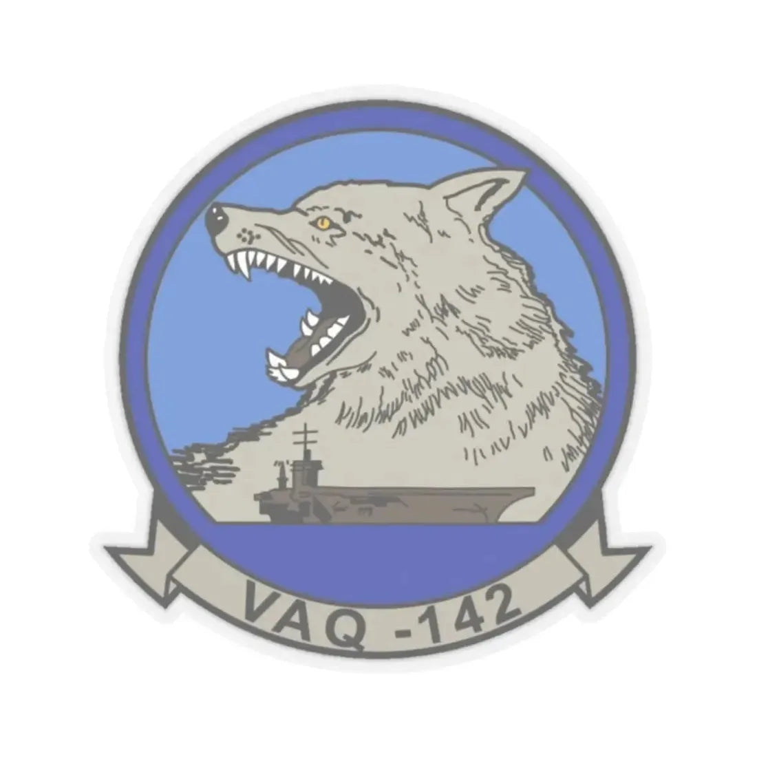 VAQ 142 (U.S. Navy) STICKER Vinyl Kiss-Cut Decal 2 Inch Transparent - The Sticker Space