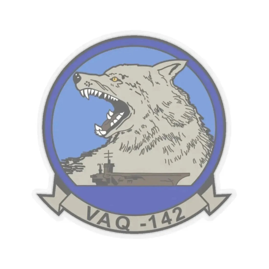 VAQ 142 (U.S. Navy) STICKER Vinyl Kiss-Cut Decal 3 Inch Transparent - The Sticker Space