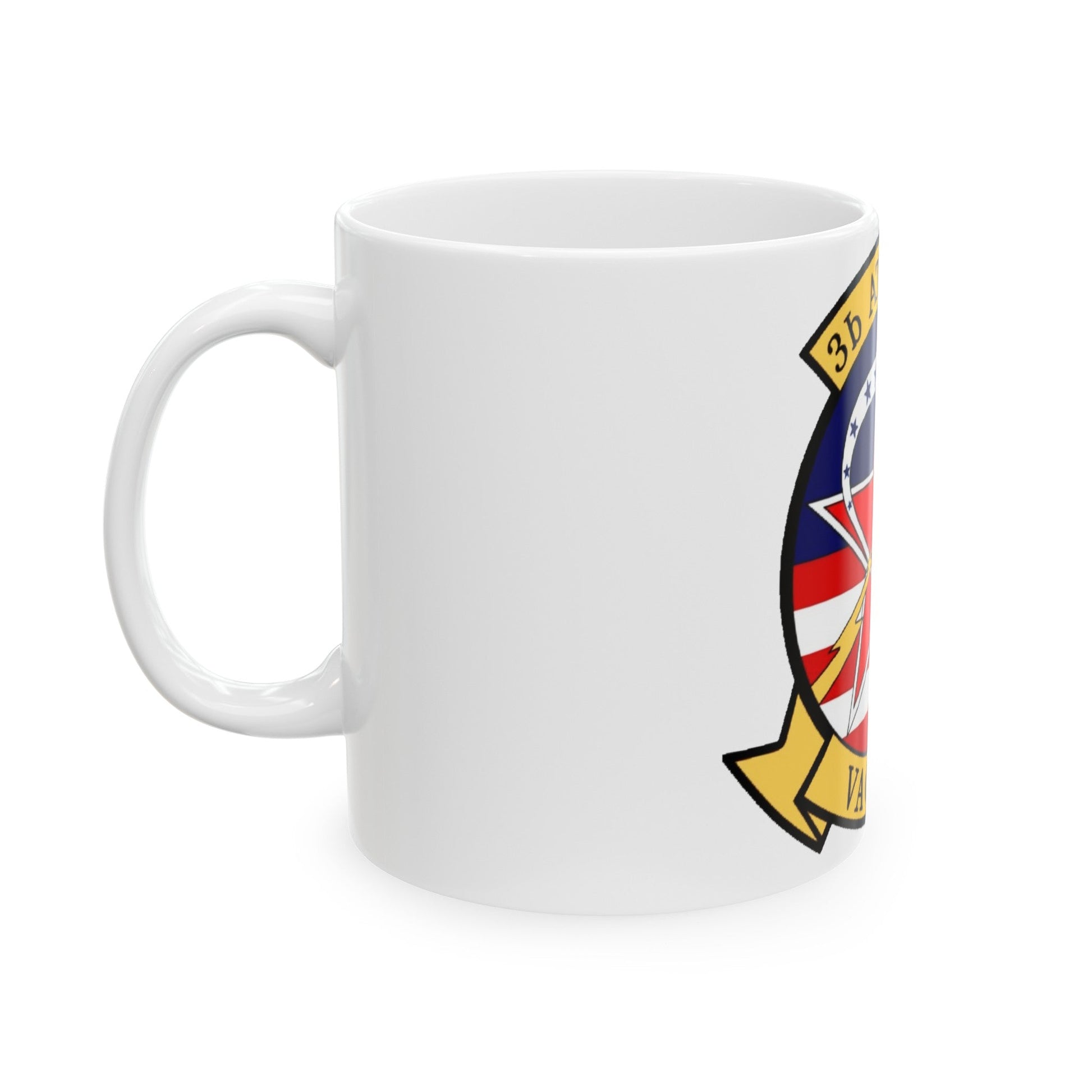 VAQ 34 Tactical Electronic Warfare Squadron 34 (U.S. Navy) White Coffee Mug-The Sticker Space