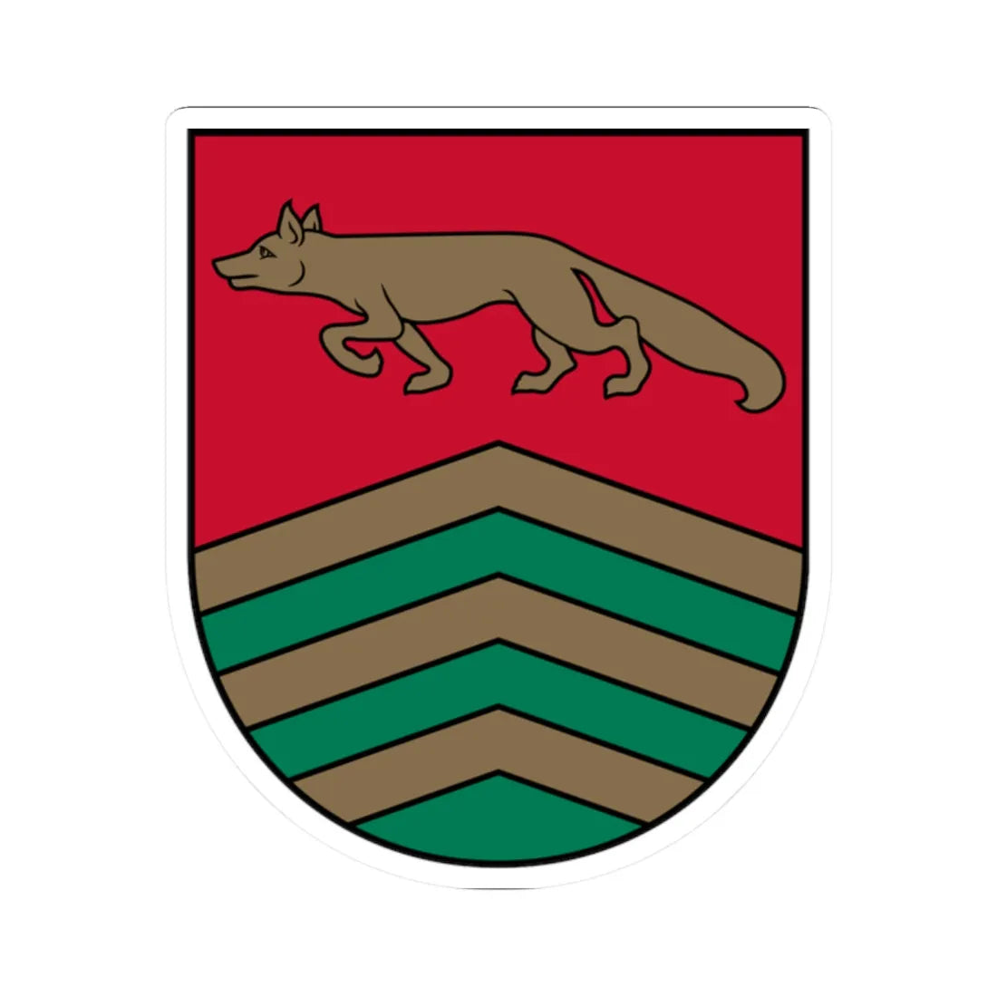 Varakļānu novads COA (Latvia) (Coat of Arms) STICKER Vinyl Kiss-Cut Decal 2 Inch White - The Sticker Space