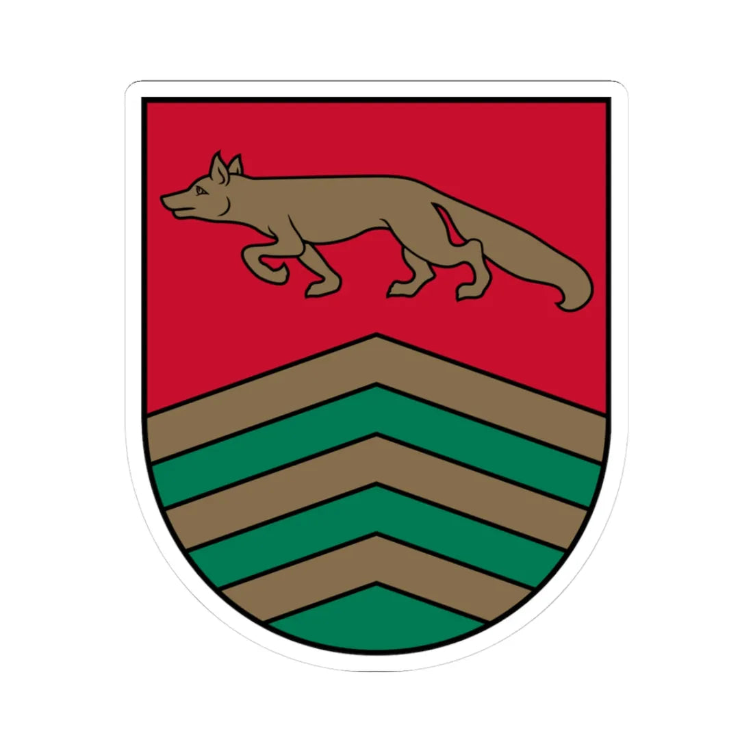 Varakļānu novads COA (Latvia) (Coat of Arms) STICKER Vinyl Kiss-Cut Decal 3 Inch White - The Sticker Space