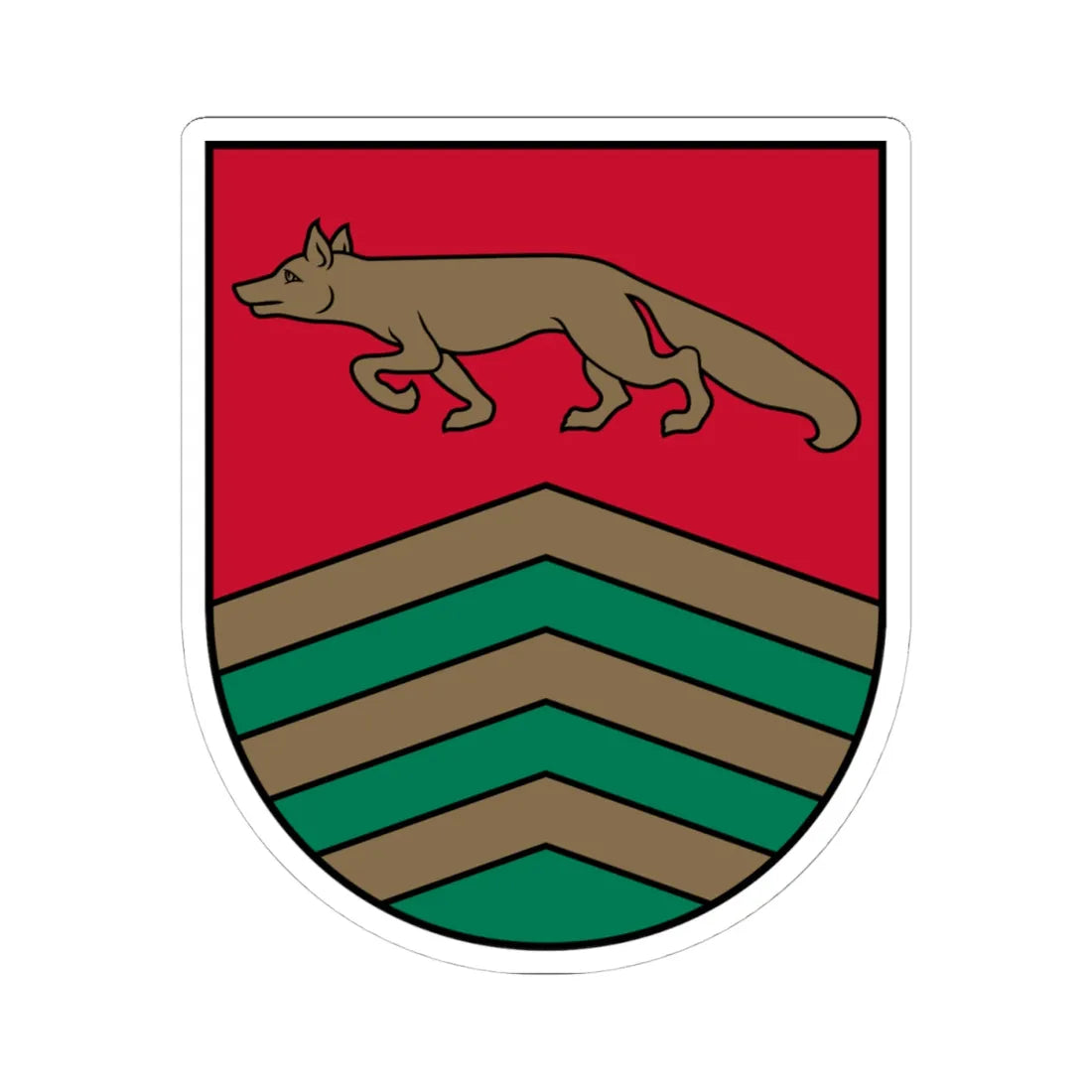 Varakļānu novads COA (Latvia) (Coat of Arms) STICKER Vinyl Kiss-Cut Decal 4 Inch White - The Sticker Space