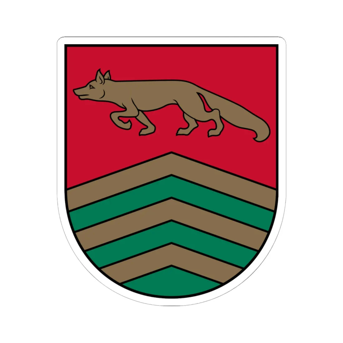 Varakļānu novads COA (Latvia) (Coat of Arms) STICKER Vinyl Kiss-Cut Decal 6 Inch White - The Sticker Space