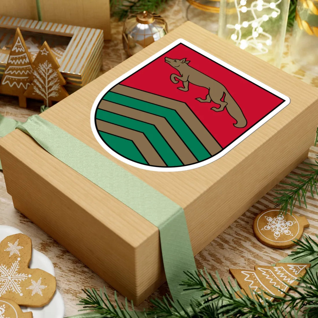 Varakļānu novads COA (Latvia) (Coat of Arms) STICKER Vinyl Kiss-Cut Decal - The Sticker Space