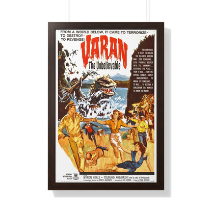 VARAN THE UNBELIEVABLE 1962 - Framed Movie Poster-20" x 30"-The Sticker Space