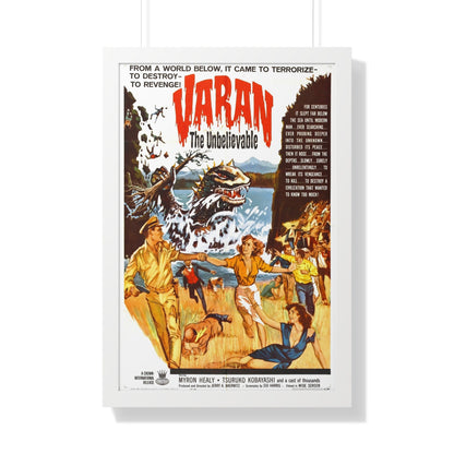 VARAN THE UNBELIEVABLE 1962 - Framed Movie Poster-20" x 30"-The Sticker Space