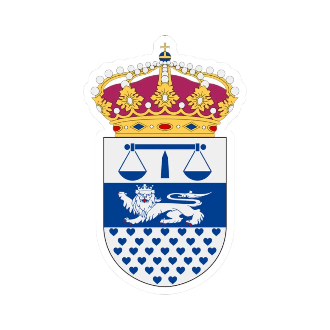 Varbergs tingsrätt vapen (Sweden) (Coat of Arms) STICKER Vinyl Kiss-Cut Decal 2 Inch White - The Sticker Space