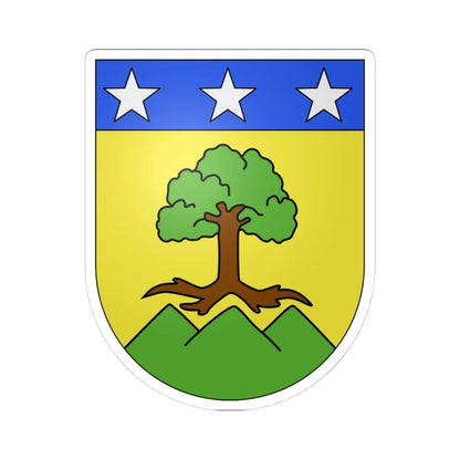 Varen-coat of arms (Switzerland) (Coat of Arms) STICKER Vinyl Kiss-Cut Decal 4 Inch White - The Sticker Space