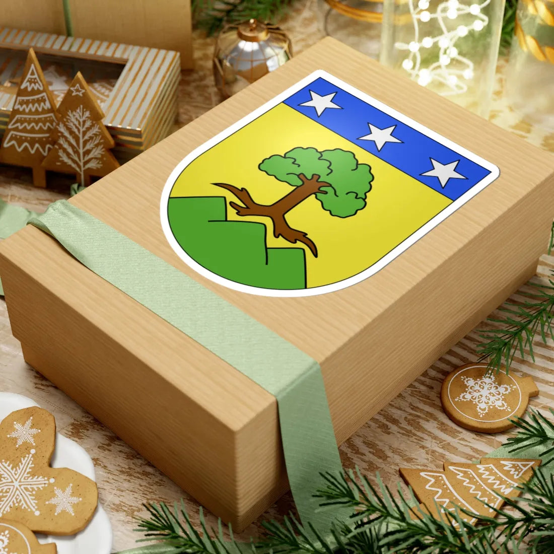 Varen-coat of arms (Switzerland) (Coat of Arms) STICKER Vinyl Kiss-Cut Decal - The Sticker Space