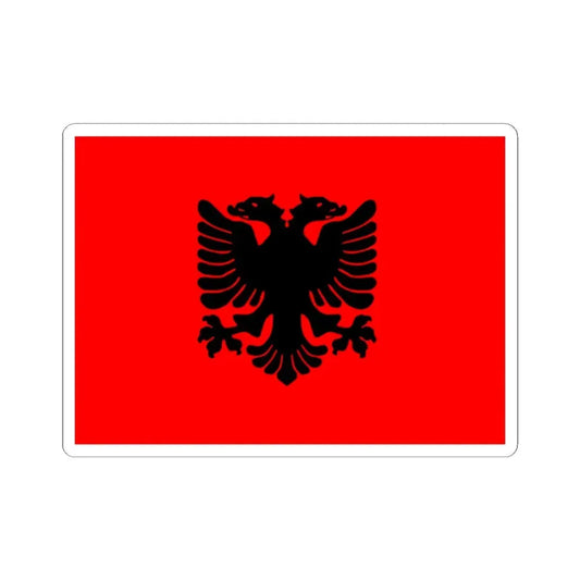 Variant eagle flag of Albania (Albania) STICKER Vinyl Kiss-Cut Decal 2 Inch White - The Sticker Space