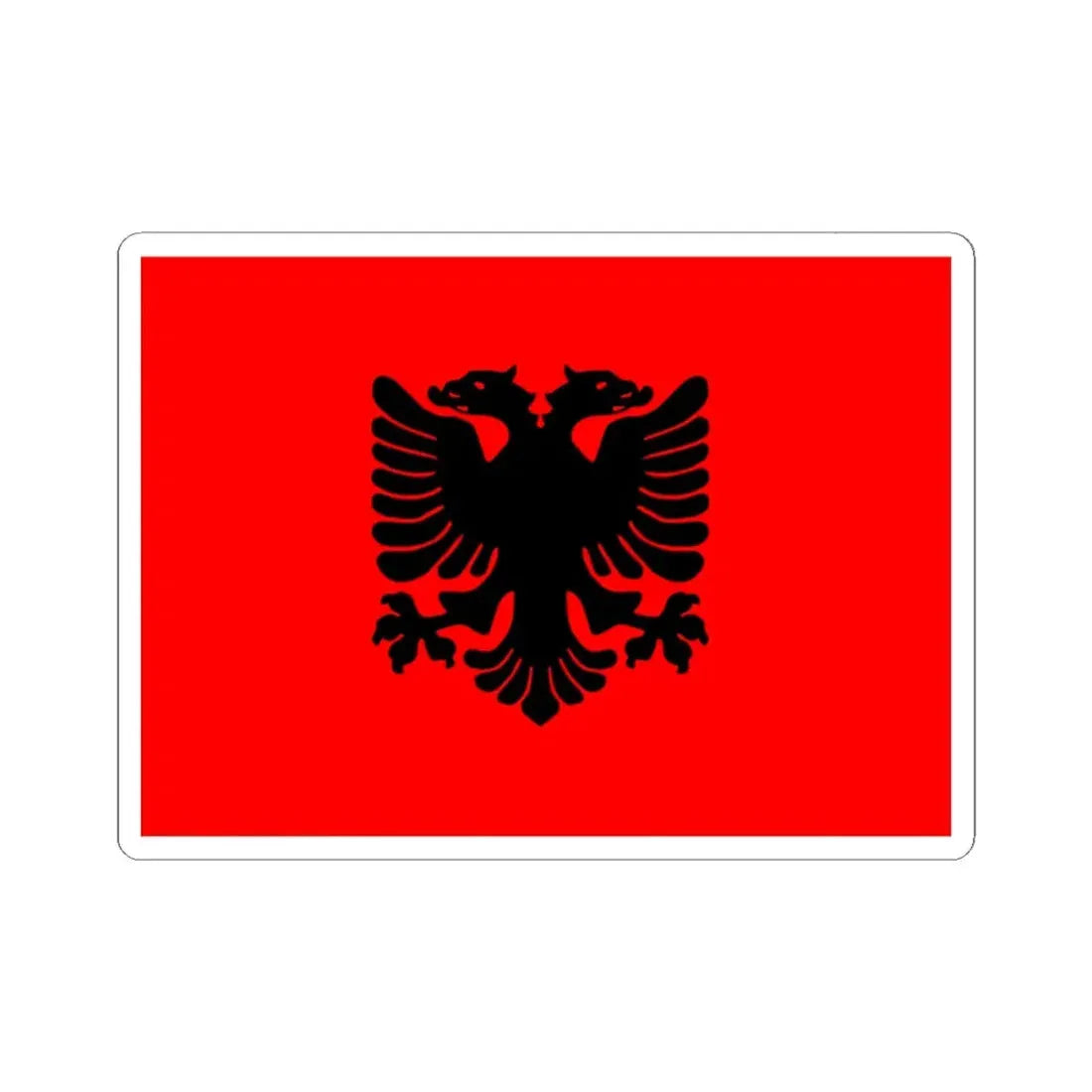 Variant eagle flag of Albania (Albania) STICKER Vinyl Kiss-Cut Decal 3 Inch White - The Sticker Space