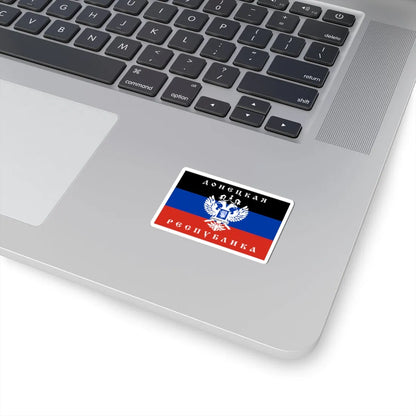 Variant Flag of the Donetsk Republic Organisation (Ukraine) STICKER Vinyl Kiss-Cut Decal - The Sticker Space