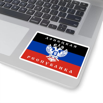 Variant Flag of the Donetsk Republic Organisation (Ukraine) STICKER Vinyl Kiss-Cut Decal - The Sticker Space