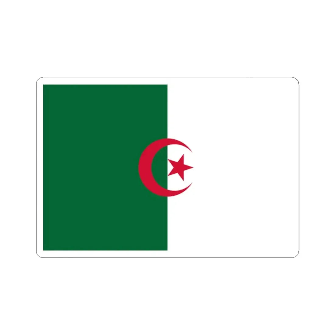 Variant flag of the GPRA 1958-1962 (Algeria) STICKER Vinyl Kiss-Cut Decal 2 Inch White - The Sticker Space
