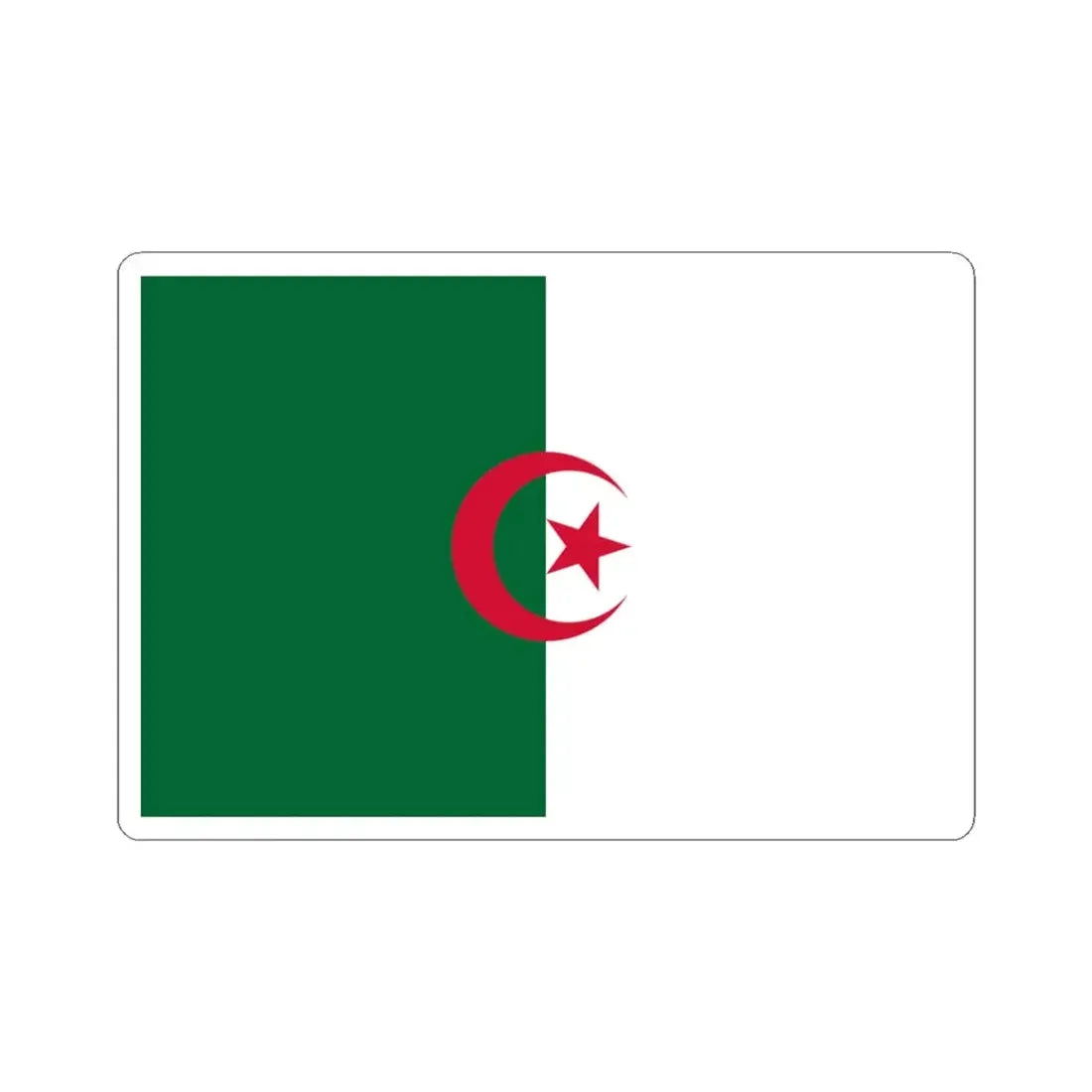 Variant flag of the GPRA 1958-1962 (Algeria) STICKER Vinyl Kiss-Cut Decal 3 Inch White - The Sticker Space