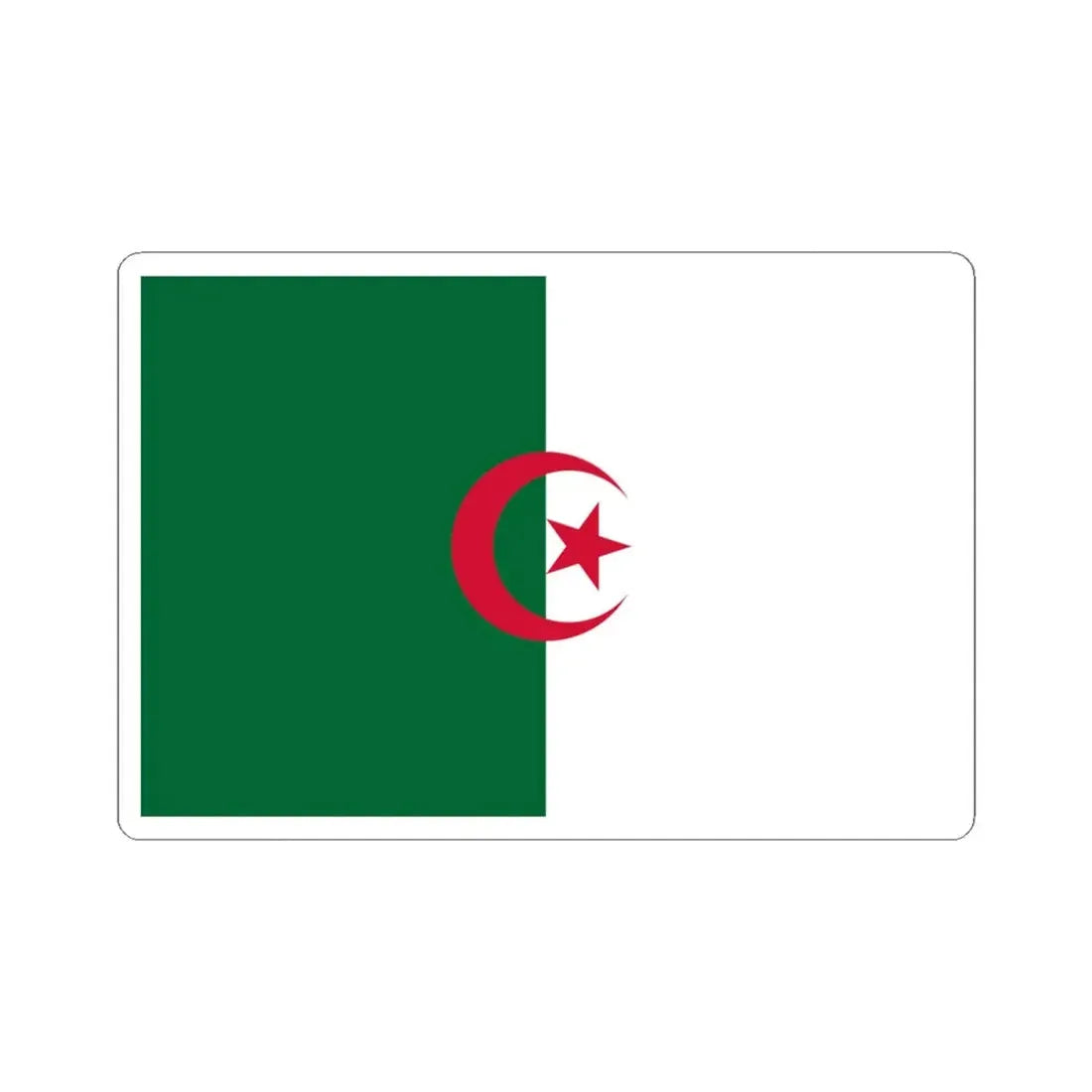 Variant flag of the GPRA 1958-1962 (Algeria) STICKER Vinyl Kiss-Cut Decal 4 Inch White - The Sticker Space