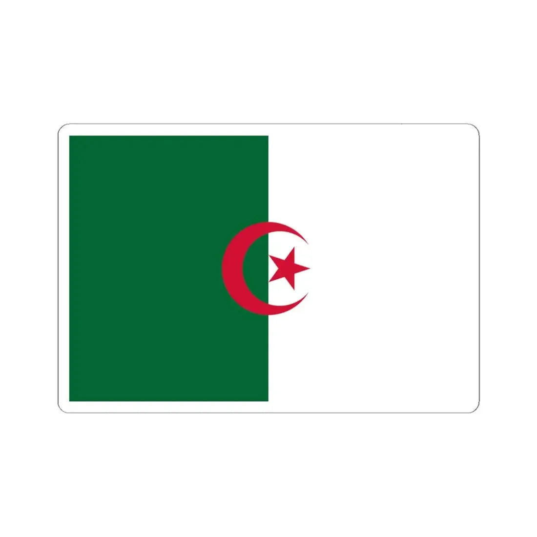 Variant flag of the GPRA 1958-1962 (Algeria) STICKER Vinyl Kiss-Cut Decal 6 Inch White - The Sticker Space