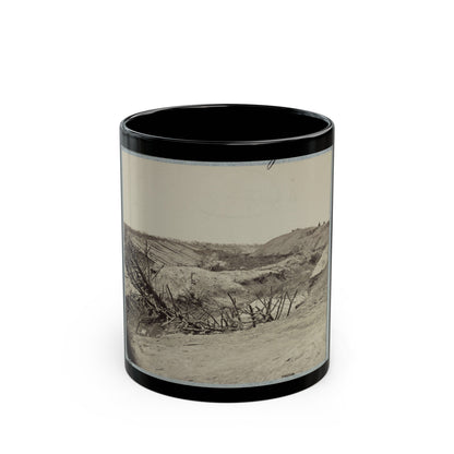 Variety Of Barricades In Use Near Petersburg, Virginia (U.S. Civil War) Black Coffee Mug-11oz-The Sticker Space