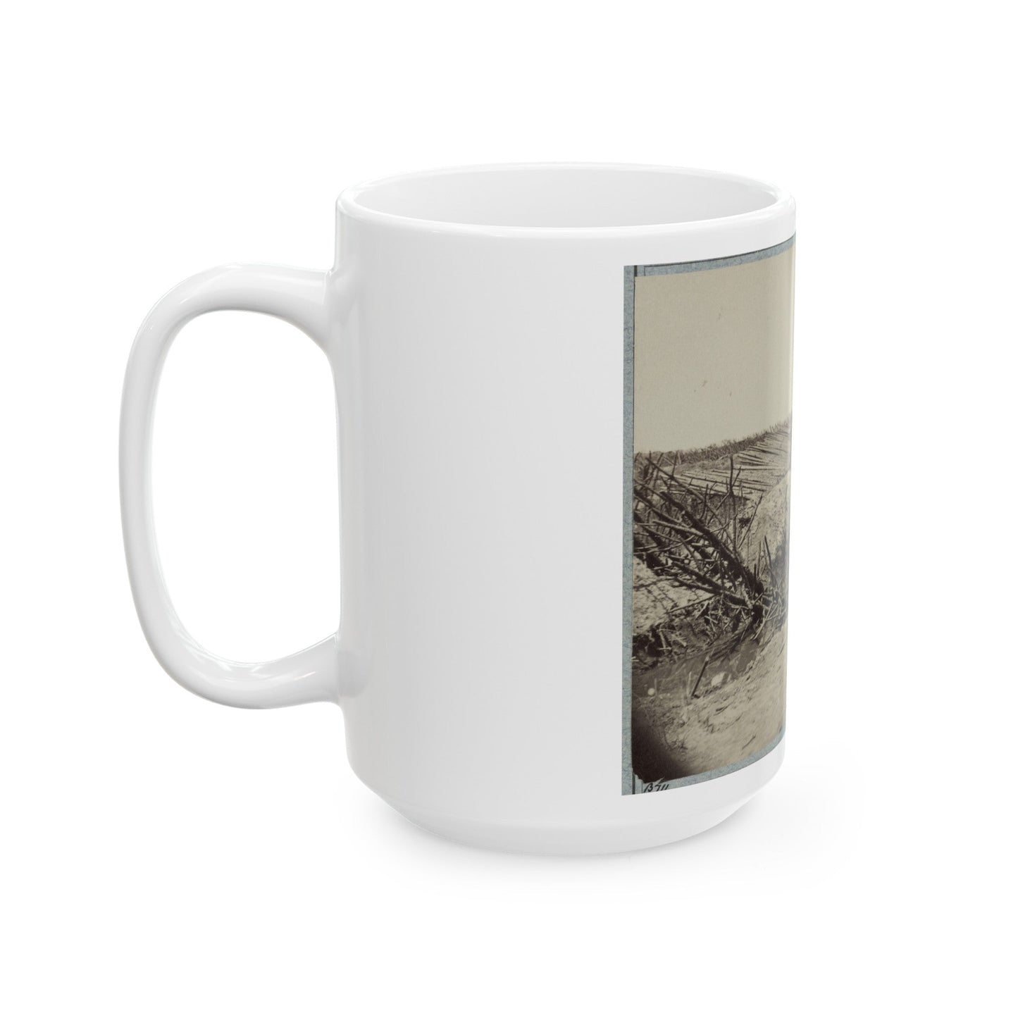 Variety Of Barricades In Use Near Petersburg, Virginia (U.S. Civil War) White Coffee Mug-The Sticker Space