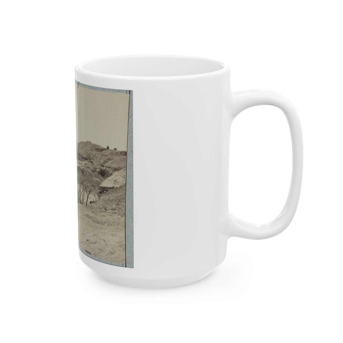 Variety Of Barricades In Use Near Petersburg, Virginia (U.S. Civil War) White Coffee Mug-The Sticker Space