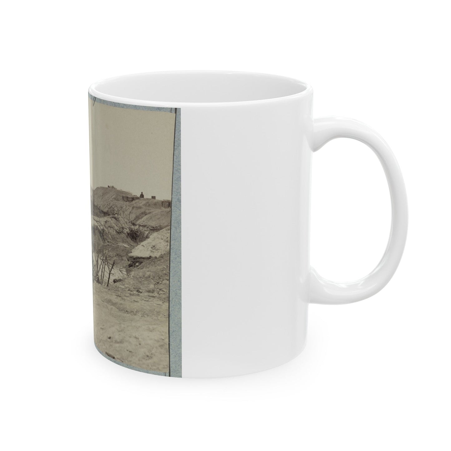 Variety Of Barricades In Use Near Petersburg, Virginia (U.S. Civil War) White Coffee Mug-The Sticker Space