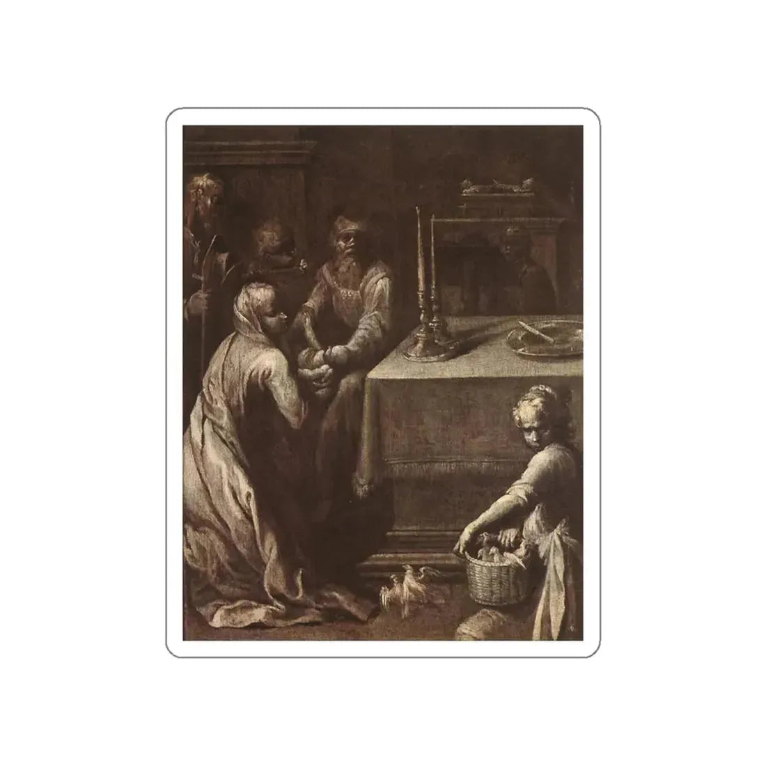 VARIN, Quentin - Presentation of Christ in the Temple (Artwork) STICKER Vinyl Die-Cut Decal White Die-Cut 3 Inch - The Sticker Space