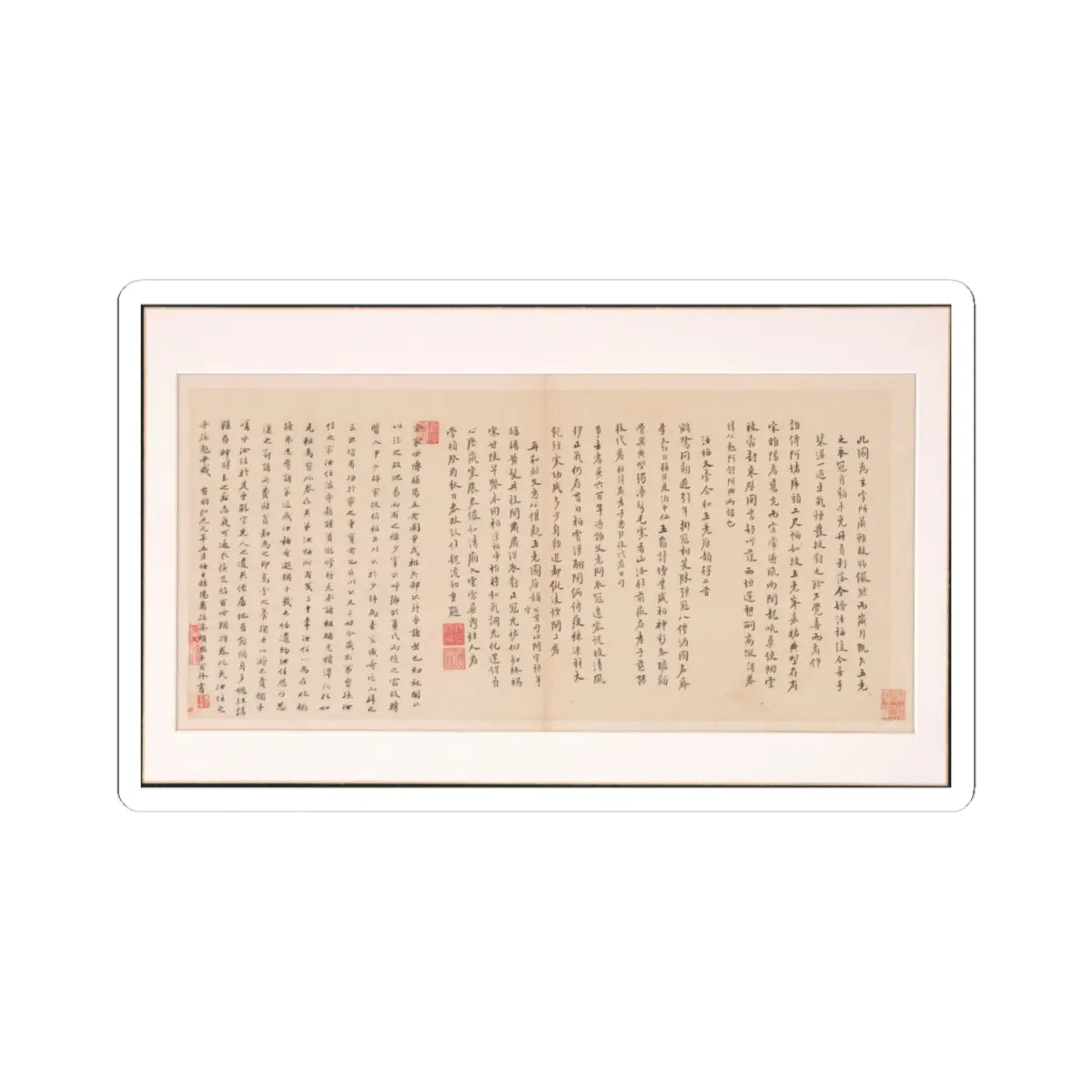 Various Scholars - Frontispiece and Colophons to the Album Five Old Men of Suiyang - unknown v12 - STICKER Vinyl Kiss-Cut Decal