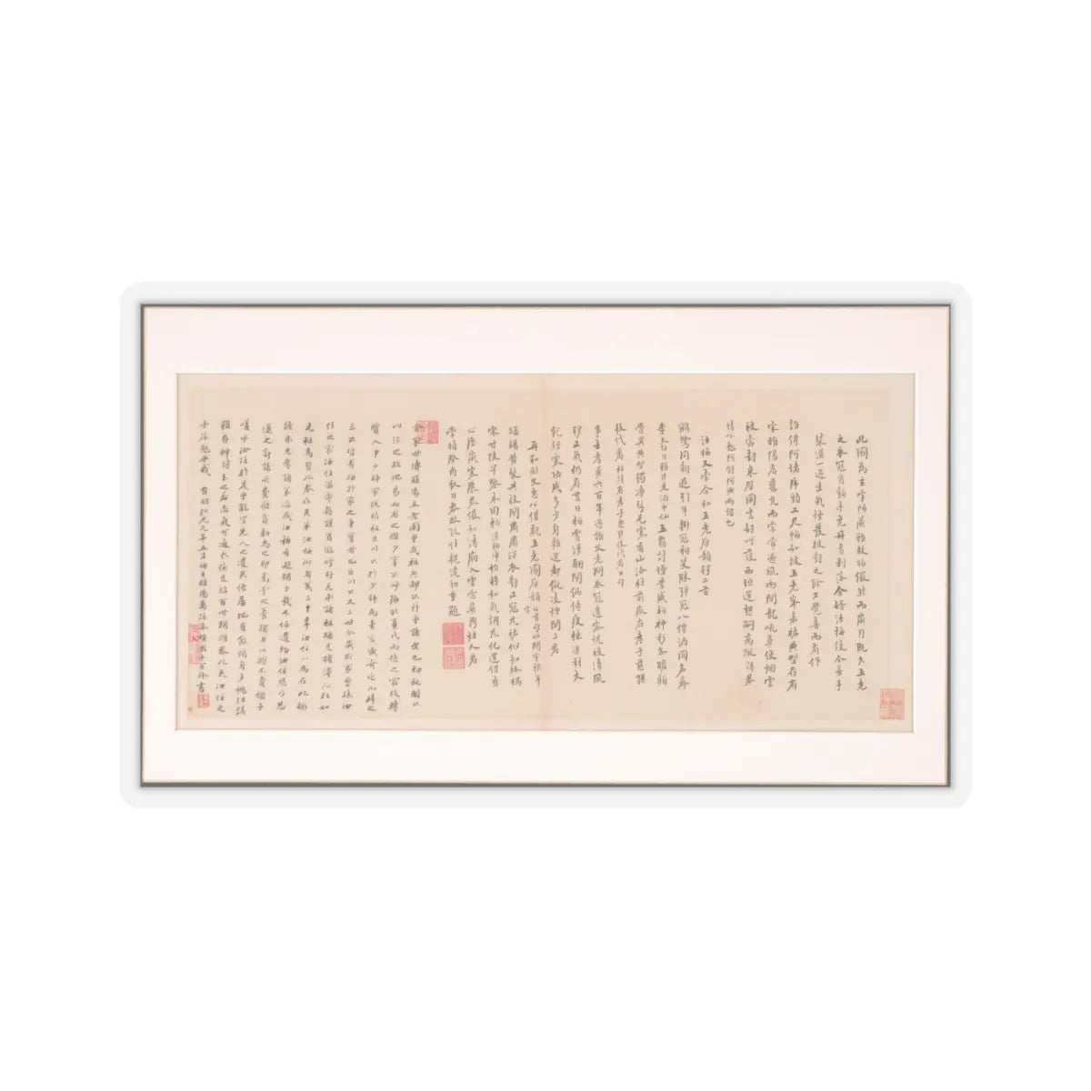 Various Scholars - Frontispiece and Colophons to the Album Five Old Men of Suiyang - unknown v12 - STICKER Vinyl Kiss-Cut Decal