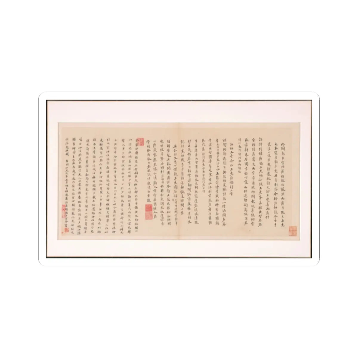Various Scholars - Frontispiece and Colophons to the Album Five Old Men of Suiyang - unknown v12 - STICKER Vinyl Kiss-Cut Decal