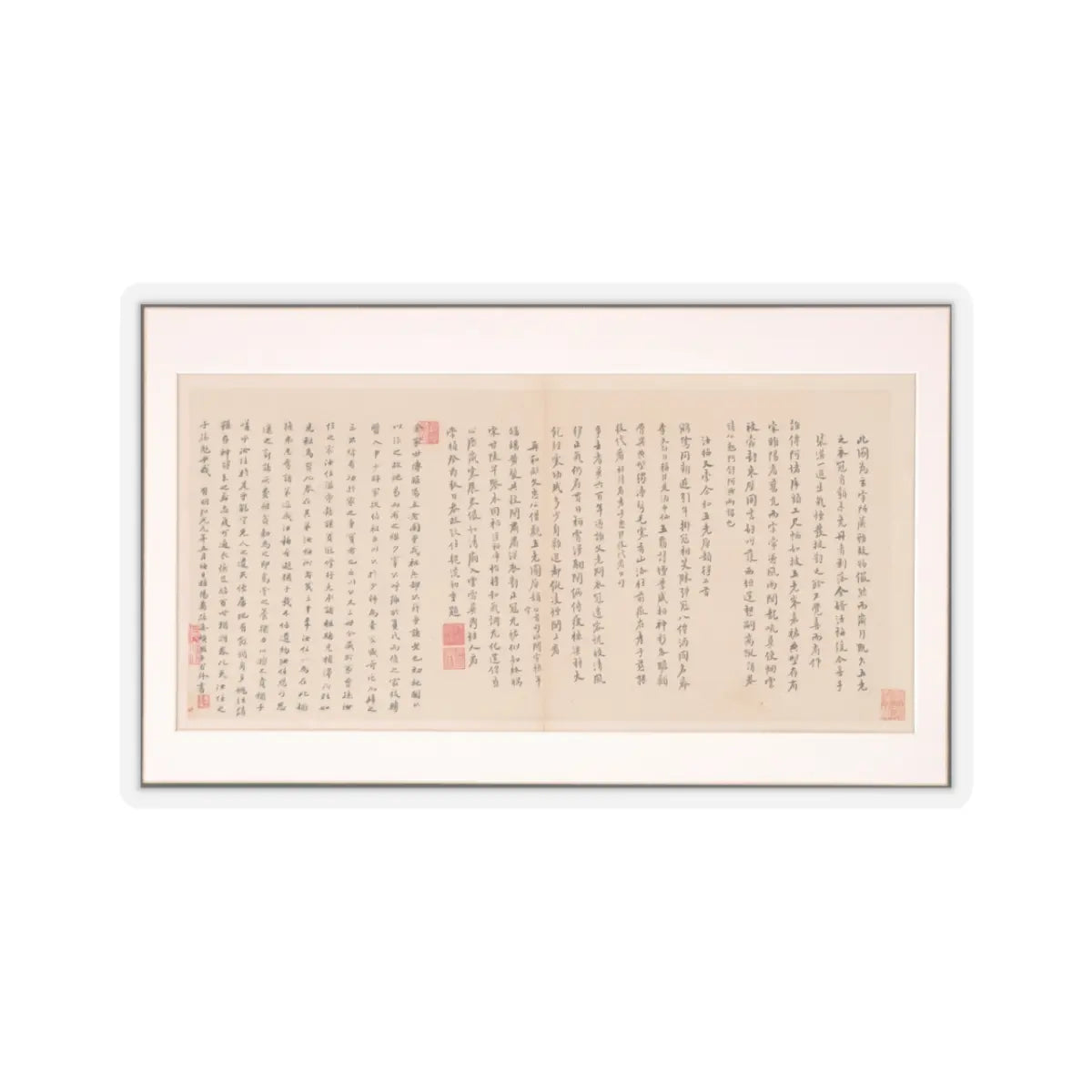 Various Scholars - Frontispiece and Colophons to the Album Five Old Men of Suiyang - unknown v12 - STICKER Vinyl Kiss-Cut Decal