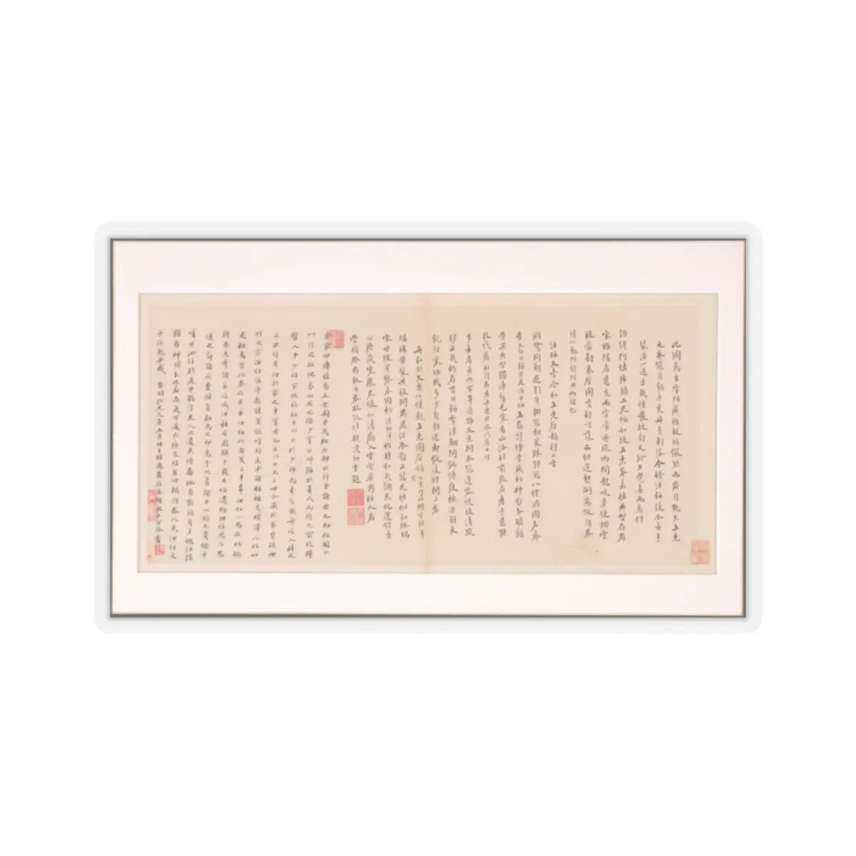 Various Scholars - Frontispiece and Colophons to the Album Five Old Men of Suiyang - unknown v12 - STICKER Vinyl Kiss-Cut Decal